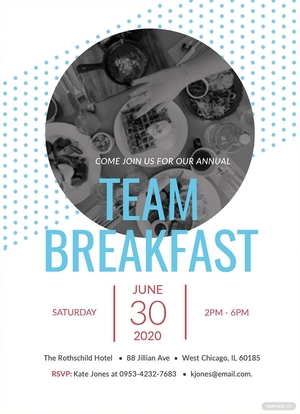 Team Breakfast Invitation Template