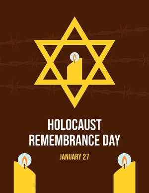 Holocaust Remembrance Day Flyer Template