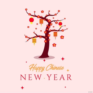 Chinese New Year Tree Vector