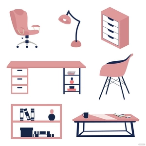 Office Furniture Vector