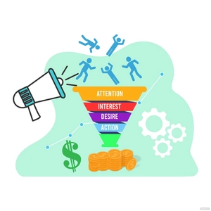Marketing Funnel Vector
