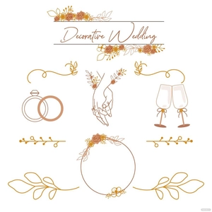 Decorative Wedding Vector