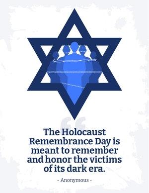 Holocaust Remembrance Day Quote Flyer Template