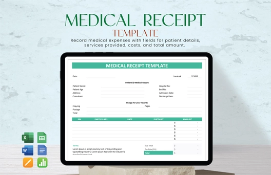 Medical  Receipt Template Medical  Receipt Template