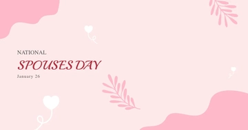 Free Happy National Spouses Day Facebook Post Template to Edit Online