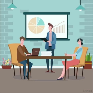 Office Discussion Vector