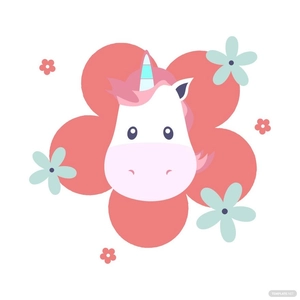 Unicorn Flower Vector