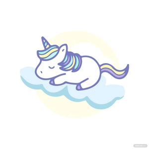 Unicorn Sleeping Vector