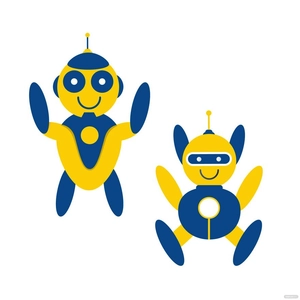 Flat Robot Vector