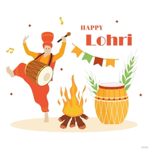Lohri Festival Vector