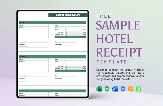 Sample Hotel Receipt Template