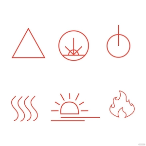Alchemy Fire Symbol Vector