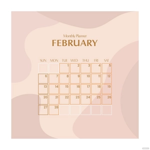 February 2022 Calendar Planner Vector