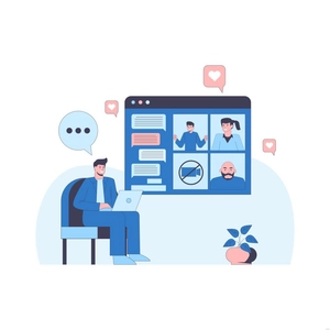 Online Meeting Illustration