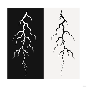 Black and White Lightning Vector