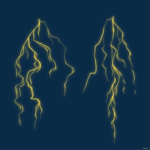 Yellow Lightning Vector