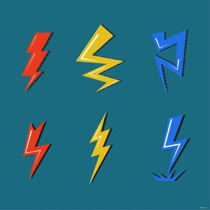 Retro Lightning Vector