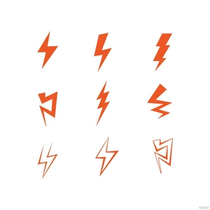 Flat Lightning Vector