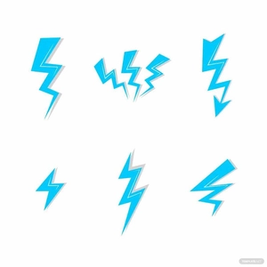 Blue Lightning Vector