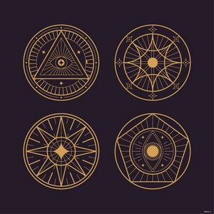 Engraving Alchemy Vector