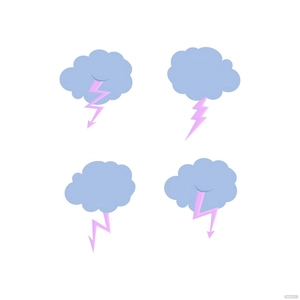 Purple Lightning Vector