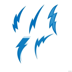 Curved Lightning Bolt Vector
