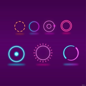 Neon Circle Vector
