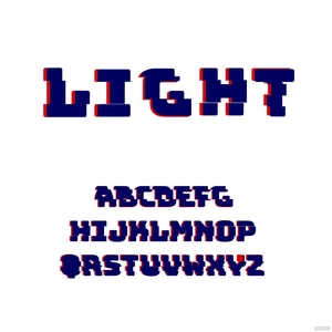 Lightning Font Vector