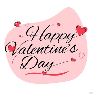Valentines Day Lettering Vector