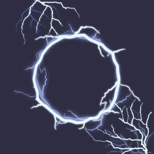 Round Lightning Vector