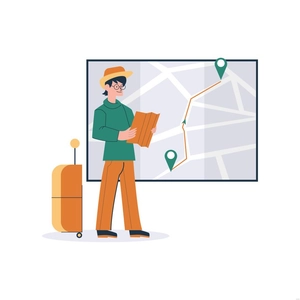 Travel Map Illustration
