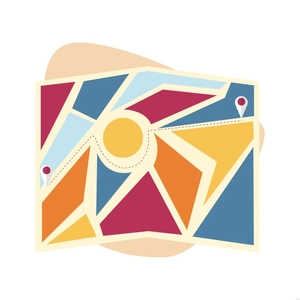 Abstract Map Illustration