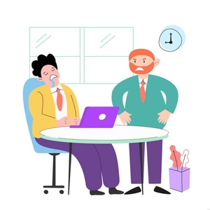 Funny Office Illustration