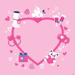 Valentines Day Frame Vector