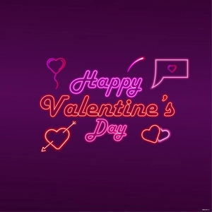 Neon Valentines Day Vector