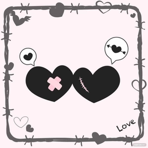 Black Valentines Day Vector