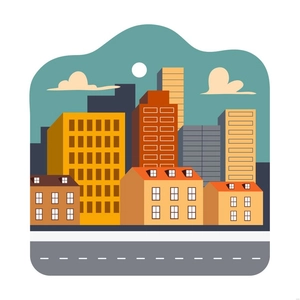 Vintage Downtown Illustration