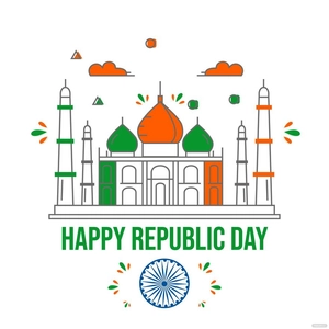 Republic Day Greeting Vector