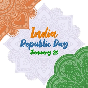 Mandala Style Republic Day Vector
