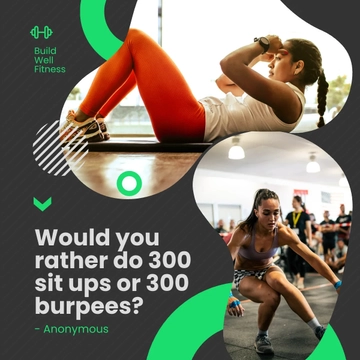 Free Would You Rather Fitness Question Post, Instagram, Facebook Template to Edit Online