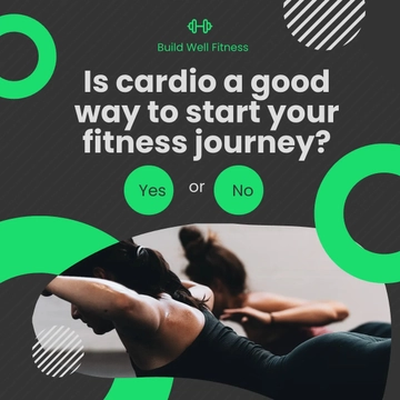 Free Fitness Poll Question Post, Instagram, Facebook Template to Edit Online
