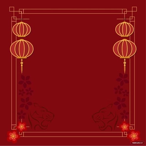 Lunar New Year Border Vector