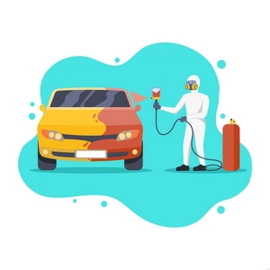 Car Painting Illustration