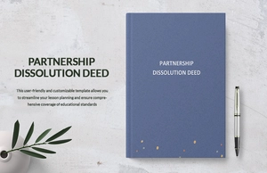 Partnership Dissolution Deed Template