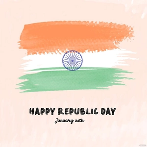 Watercolor Republic Day Vector