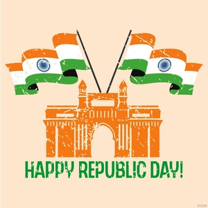 Grunge Republic Day Vector