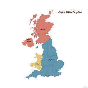 Transparent UK Map Vector