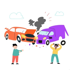 Car Crash Illustration