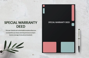 Special Warranty Deed Template