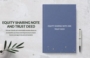 Equity Sharing Note and Trust Deed Template Equity Sharing Note and Trust Deed Template